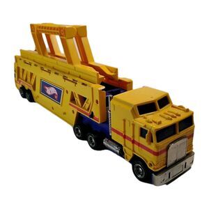 VTG 1986 Hot Wheels Semi Truck Trailer Transporter 12 Car Hauler Carrying Case